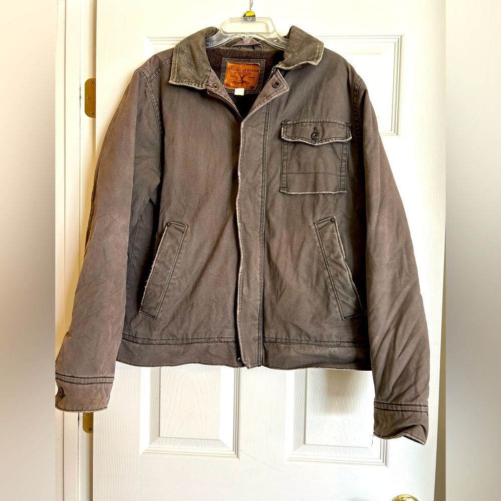 American Eagle Oufitters Military Distressed Corduroy Color mens Jacket Size L